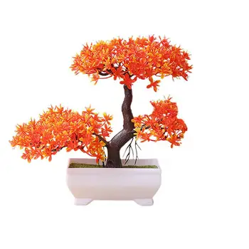 

Artificial Chamaecyparis Pisifera Shape Plant Bonsai for Home Dinning Table Ornament