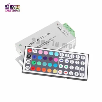 

DC 12V 24key 12A 144W RGB LED Controller 44KEY 24A 288W Strip Controller with IR remote for smd 5050 2835 led strip light tape