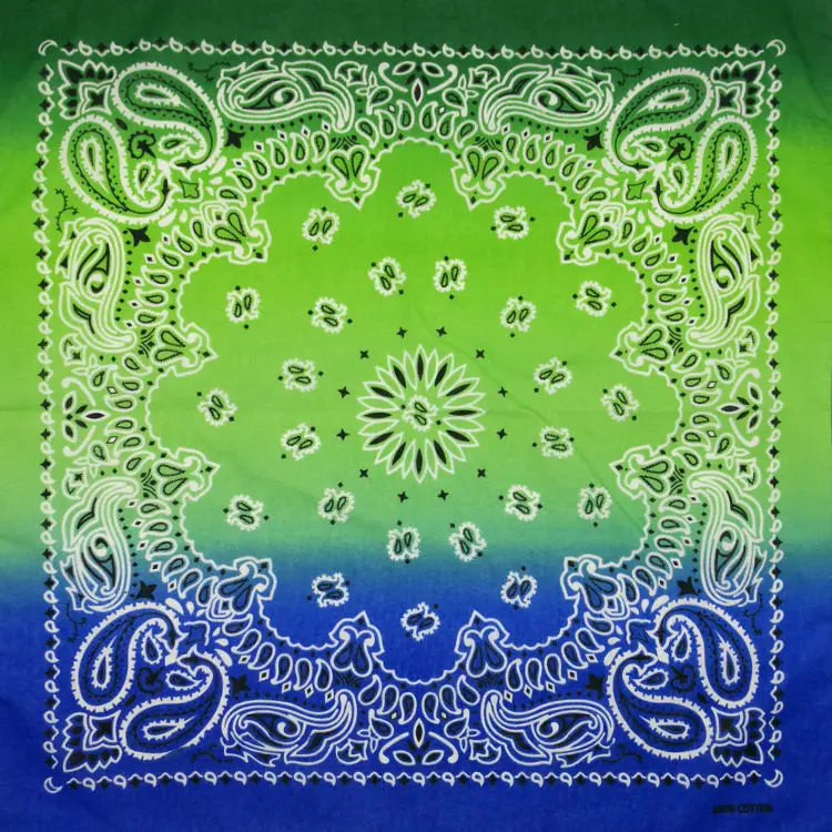 barbour scarf mens 100% Cotton Gradient series Colorful Paisley Punk Hip hop Headwear Kerchief Bandanas Neckerchief Square Scarf for Women/Men/Boys men wearing scarves