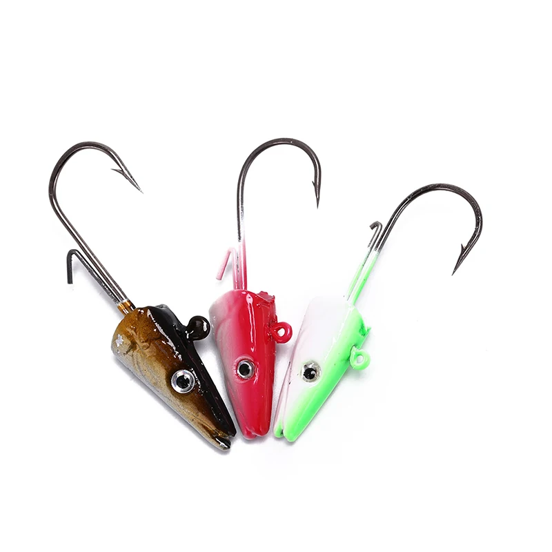 1pcs High Carbon Steel Soft Bait Hook Fishing Tackle Lead Head Lure