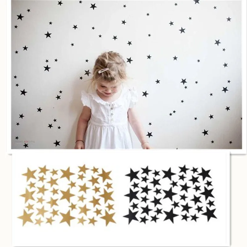 

Nordic Stars Pattern Home Decor Vinyl Wall Art Decals Nursery Room Removable Decoration Wall Stickers for Kids Rooms
