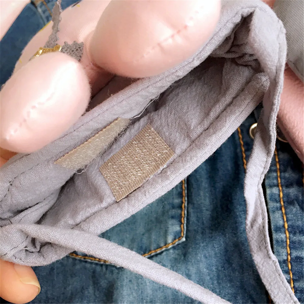 Корейское милое тканевое ожерелье «кролик» сумочка на длинной ручке с цепным воротником модные ювелирные изделия для девочек Accessories-SWCGNLB012F