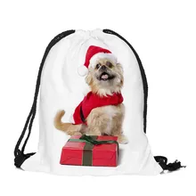 Echoshine Рождественская конфетка сумка рюкзак комплект Карманный мешок на шнурке один рюкзак на шнурке с принтом Собаки Рюкзак A30
