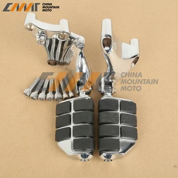 

Chrome Lion Paw Foot Pegs & Mount Brackets For Harley 883 1200 XL Sporster 14-16