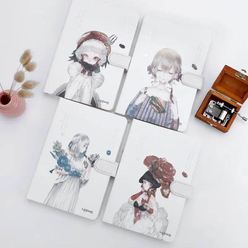 Kawaii блокнот креативный пустая сетка в горошек твердом переплете с магнитной