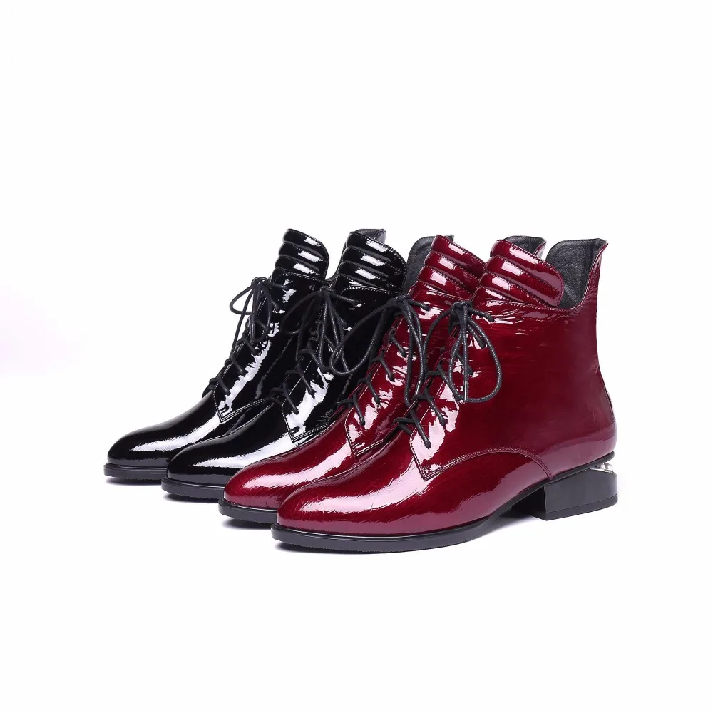 Lenkisen Perles Talons Chelsea Superstars Femmes L2f1 Microfibre Rouge Classique Rond Noir Bottes Fermeture Éclair Bout Décoration Cheville Gommage Bas vin zrzxgq