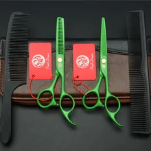 1023z 5.5 ''4 шт. комплект фиолетовый дракон зеленый цвет заводская цена парикмахерские Ножницы Резка ножниц филировочные ножницы Ножницы для волос
