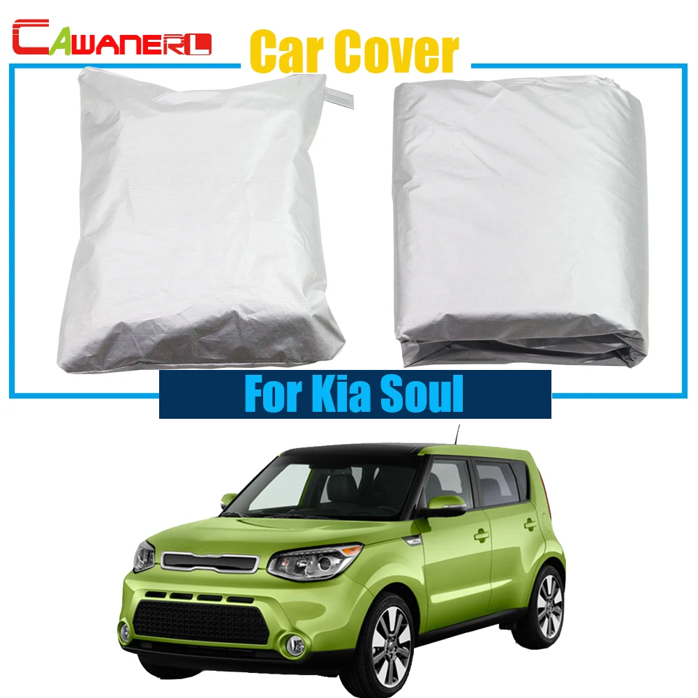 

Cawanerl Full Car Cover Anti UV Sun Shield Snow Rain Resistant Protector Cover For Kia Soul