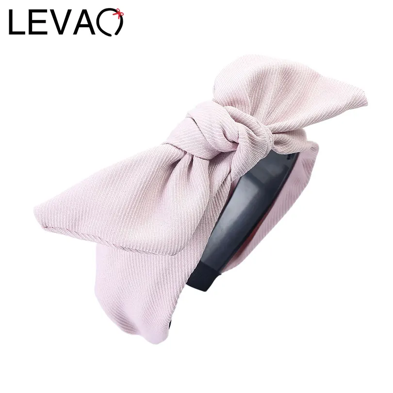 LEVAO, новинка, однотонный цвет, хлопок, для женщин, тюрбан, лента для волос, корейский ободок, завязанный, аксессуары для волос, головной убор для женщин, аксессуары для волос - Цвет: B-white