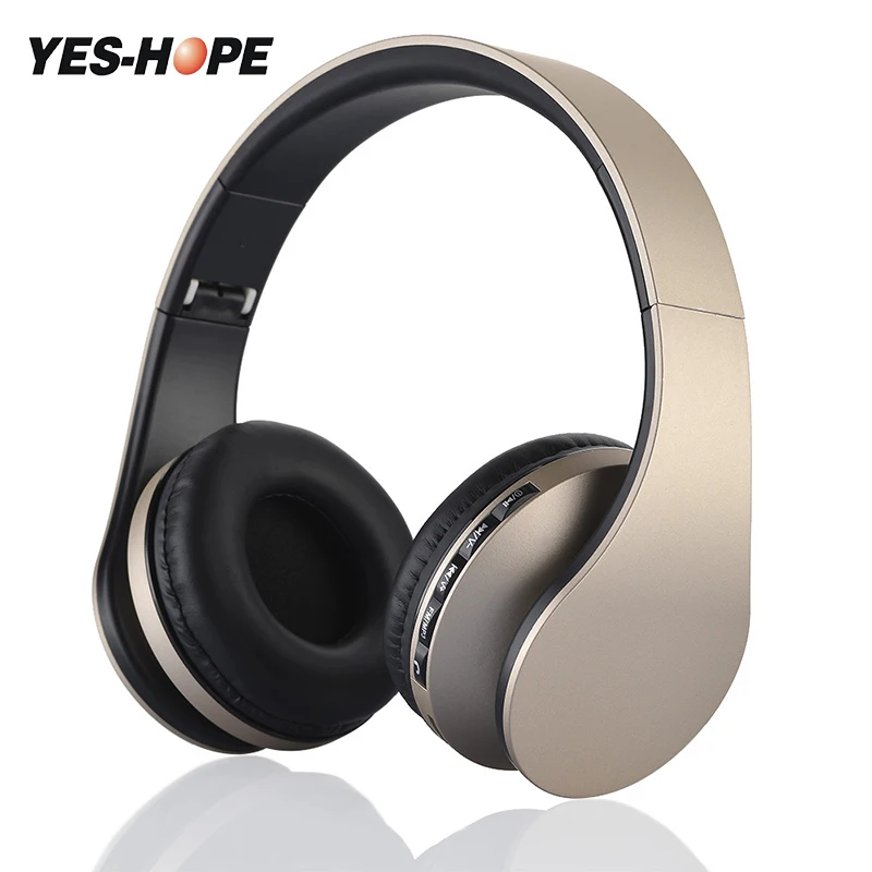 YES-HOPE Wireless Headphones Bluetooth Headset  Stereo foldable Sport Earphone Microphone Gaming Cordless Auriculares Audifonos