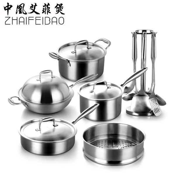 Gratis Pengiriman Kualitas Tinggi 304 Stainless Steel 16 Pcs Set Gratis Pengiriman Kualitas Tinggi 304 Stainless Steel 16 Pcs Set Peralatan Masak Wok Stockpot