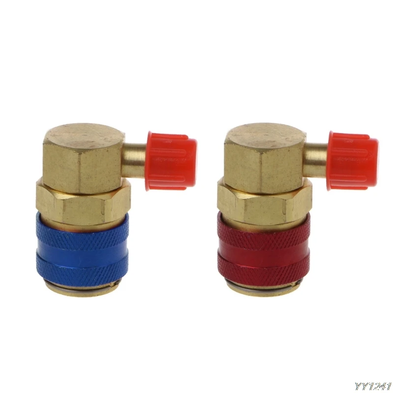 

AC R134A Quick Connector Adapter Coupler Auto A/C Manifold Gauge Low/High HVAC Auto Air-conditioning High/Low Pressure Side-Y11