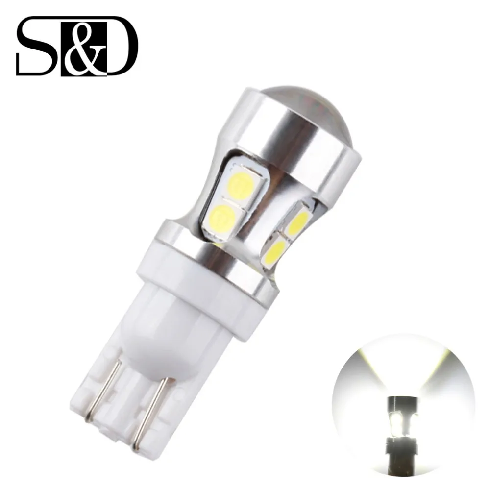 

T10 Canbus OBC Error Free Bulbs Interior Emitter LED DRL 194 W5W Car lamps External Auto Lights 10-SMD 3030 Xenon White
