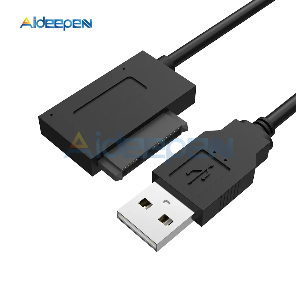 USB 2,0 к Mini SATA 7 + 6 13Pin адаптер конвертер кабель для ноутбука CD/DVD rom Slimline кабель привода