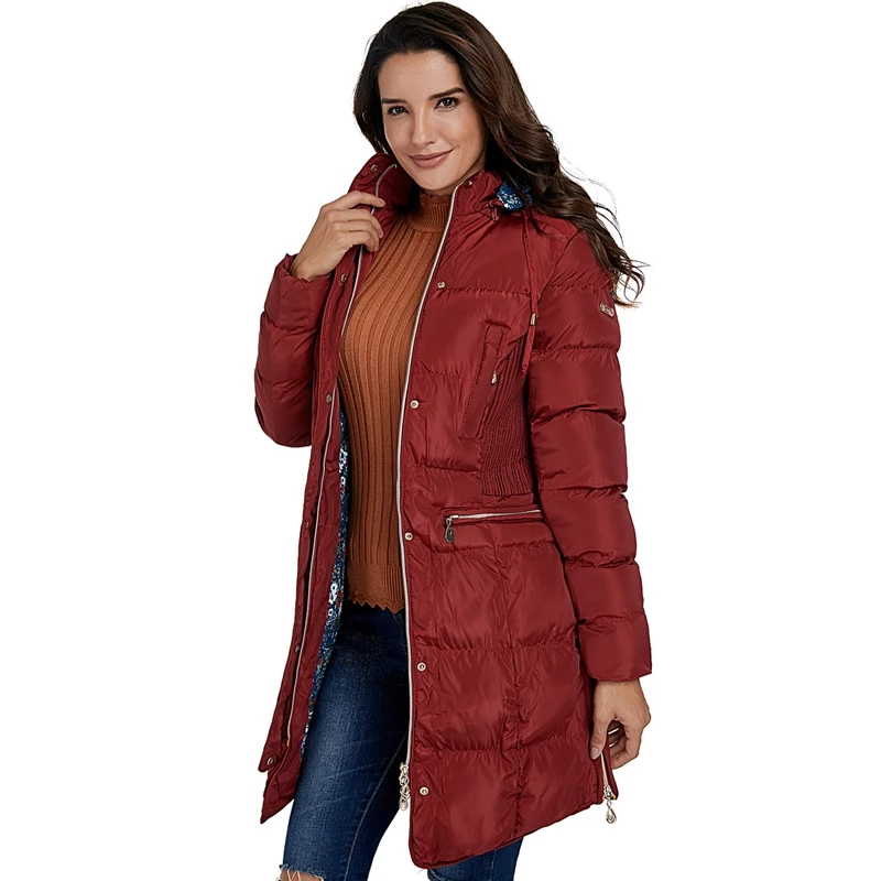 Winter Clothes Women Cotton Coats Lady Stylish Thicken Warm Long Sleeve Solid Color Zipper Slim Hooded Coat With Waist Belt Winter Clothes Women Cotton Coats Lady Stylish Thicken Warm Long Sleeve Solid Color Zipper Slim Hooded Coat With Waist Belt