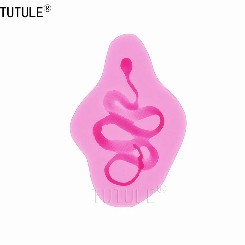 Snake Silicone Mold Cake Chocolate Clay Animal 3D DIY Resin Mould Fondant Clay