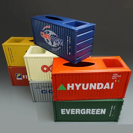 Koop Tissue Doos Antieke klassieke container model case box retro smeedijzeren handgemaakte metalen ambachten voor thuis pub cafe decoratie gift