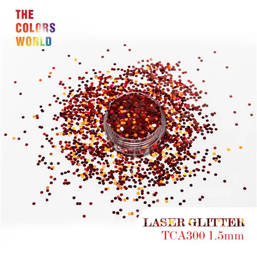 TCA300 1.5MM 50g TCA300 голографическая Лазерная красная Шестигранная форма для украшения ногтей Гель-лак для ногтей facepaint аксессуар «сделай сам» - Цвет: TCA300 1.5MM 50g