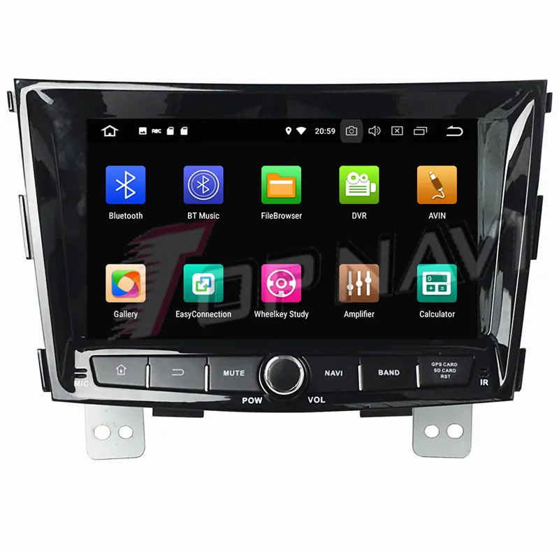 TOPNAVI Android 8,0 автомобильный медиацентр Авто плеер для SsangYong tivolan аудио Радио стерео двойной DIN gps навигация без DVD