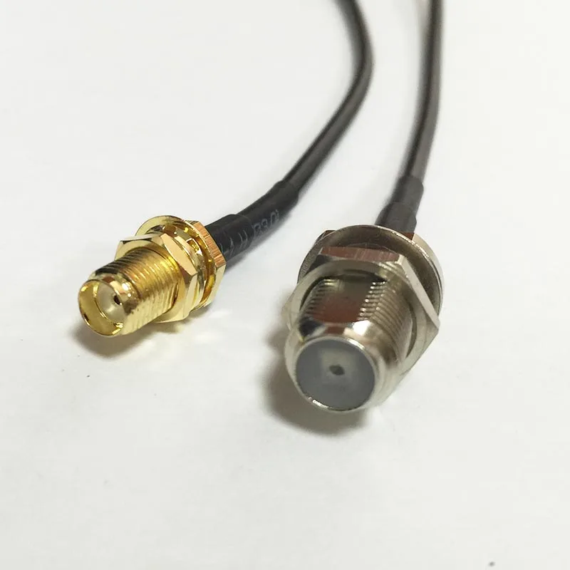 Новый MWireless кабель SMA Гнездовой гаечный переключатель F гнездовой разъем RG174 Pigtail 20