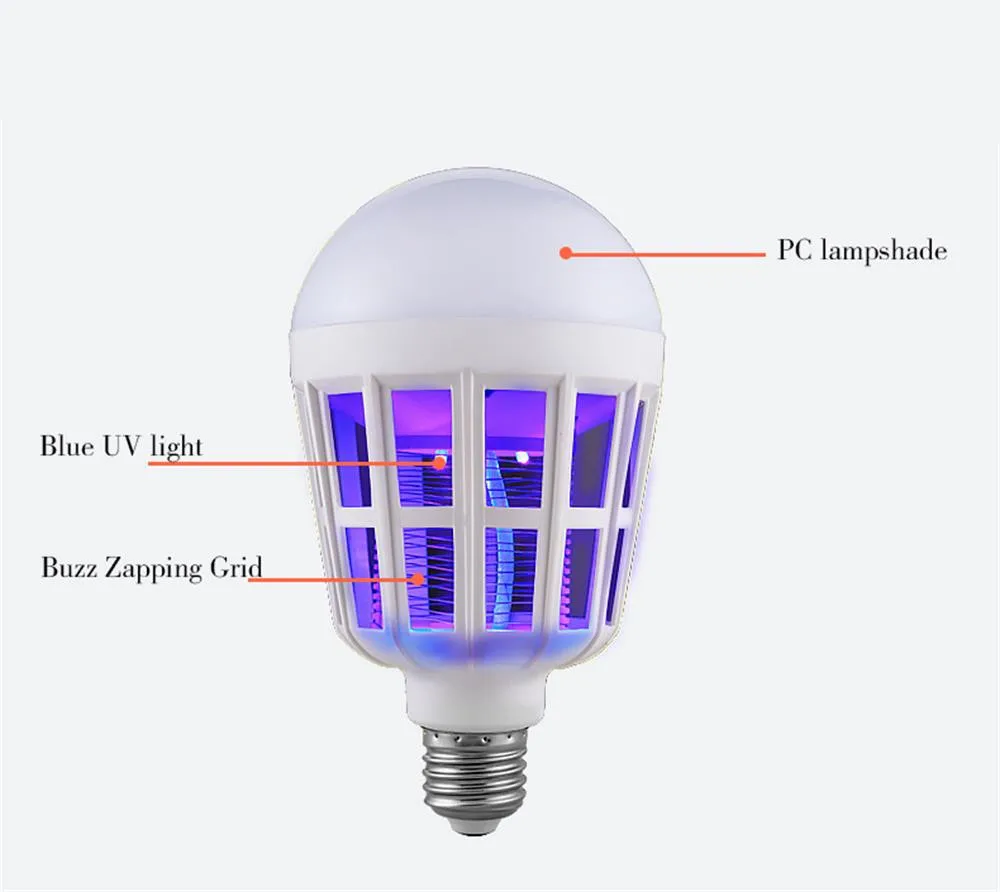 Светодиодный антимоскитная лампа 220 В 15 Вт от комаров убийца без запаха электрические летающие насекомые Ловушка-ловушка от комаров насекомых лампа