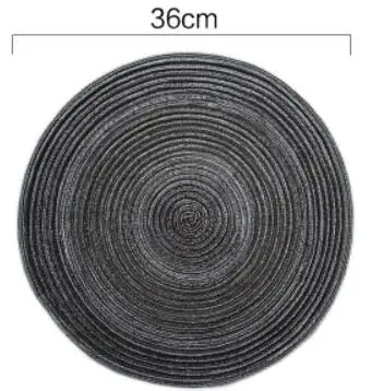 Free Shipping, Homedecor Placemats, Round Woven Placemats Heat Resistant Kitchen Anti-skid Table Mat