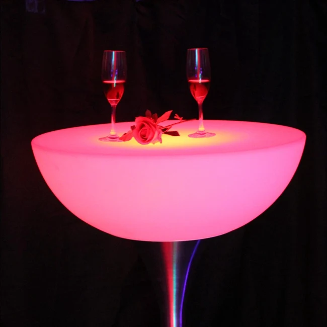 Remote Control Led Bar Furniture Illuminated Led Bar Table For Indoor Or Outdoor SK-LF17 (D60*H20cm) 2pcs/Lot
