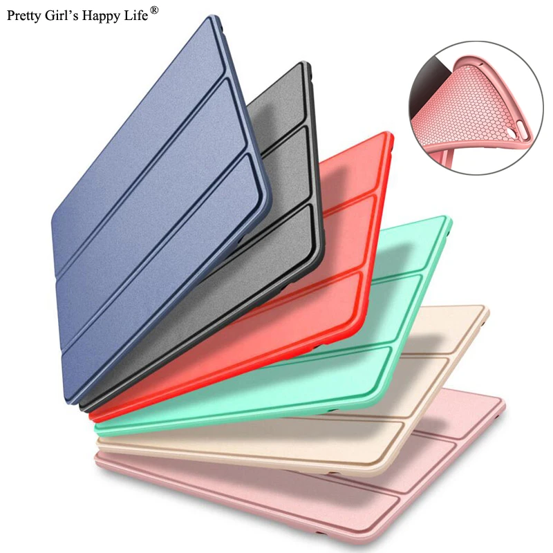 

For iPad Air 2 A1566 A1567 Silicon Case Cover For iPad Air 2 Smart Wake Sleep PU Leather Capa Fundas For iPad Air 2 A1566 Coque