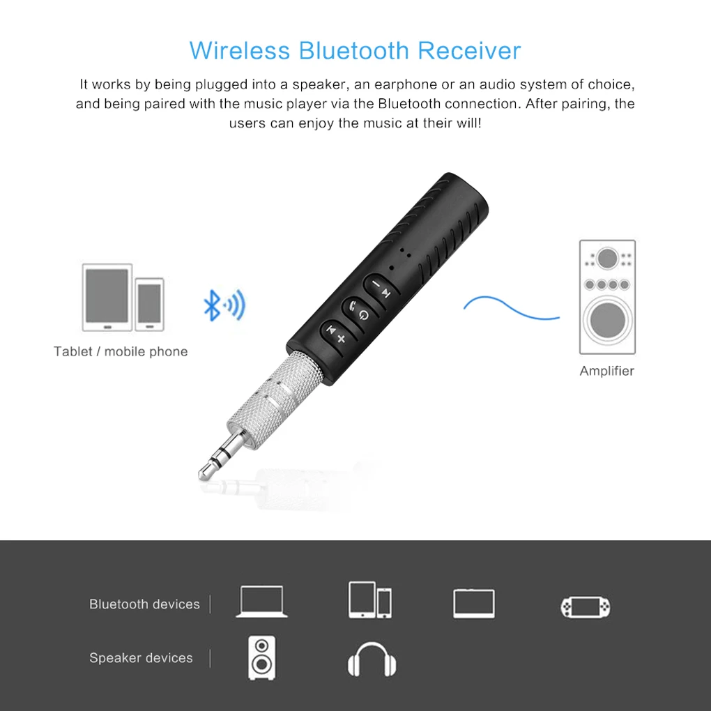 Автомобильный Bluetooth AUX 3,5 мм разъем Bluetooth приемник Громкая связь Вызов Bluetooth адаптер автомобильный передатчик Авто музыкальные приемники