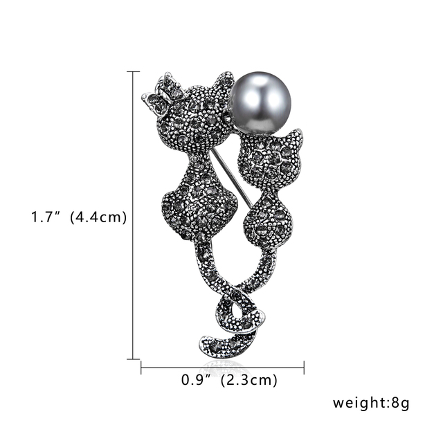 Silver Color Metal Cat Frog Seahorse Brooches Pin Lucky Animal Fashion Men Women Jewelry Scarf Accessories Gift New