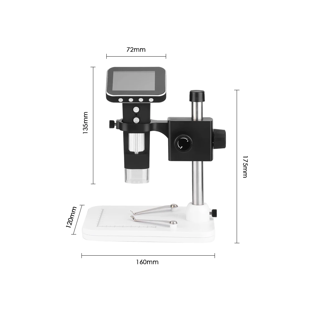 KKMOON 500X2,5 Inch ЖК-дисплей цифровой Беспроводной ручной микроскоп 8 Светодиодный светильник увеличительное Стекло Лупа с подставкой