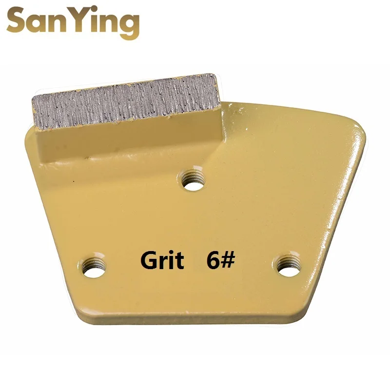 Grit 6# 3 hole Thread M6 Diamond Concrete Trapezoid Grinding Shoes Mainly used for leveling coarse grinding concrete | Инструменты