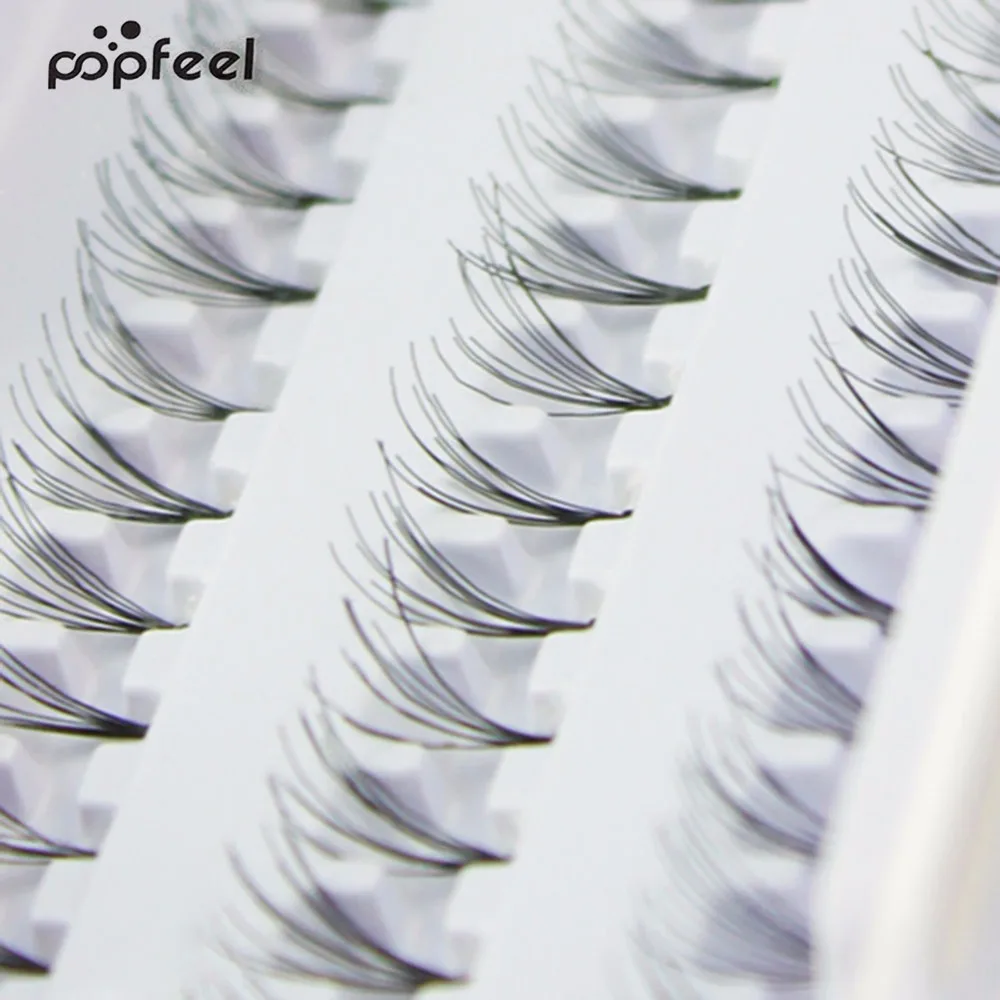 

High Quality Fashion 2015 Black 8mm 10mm 12mm 60 Individual False Eyelash Cluster Eye Lashes Extension Tray For Make up