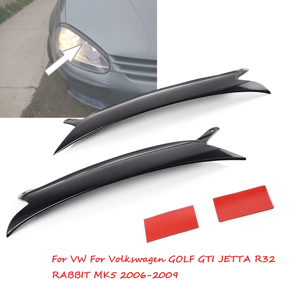 1 пара фар крышка веки для V * W Volkswagen GOLF G TI JE TTA R32 RABBIT MK5 2006 2009 фары бровей