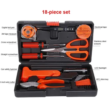 

High Quality 18PCS Home Tools Household Tool Set Home Repair Tool Set Hand Tools Boxes Set Dropshipping LC