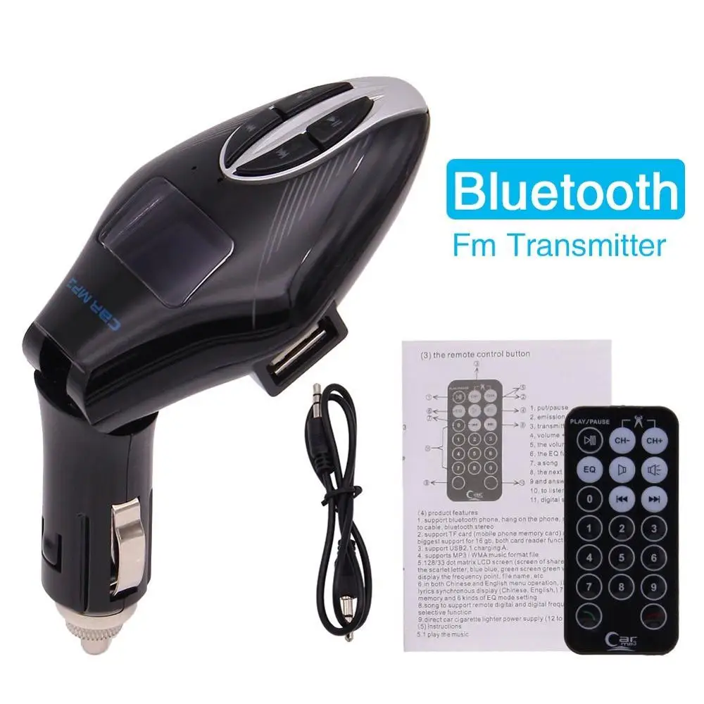 Автомобильный радиоприемник FM передатчик mp3 плеер с Bluetooth громкой связью вызовы 5