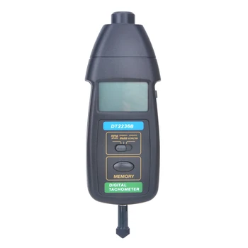 

DT2236B Photo Contact Tachometer Brand 3in1 Handhold LCD Digital Tachometer Wide Measuring Range Speedometer