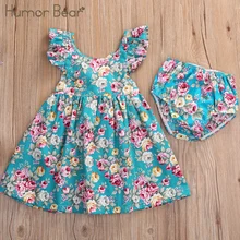 Humor Bear/ модная летняя одежда в горошек для маленьких девочек, комплект одежды из хлопка, одежда для малышей