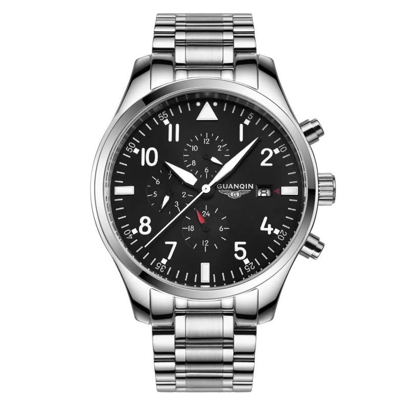 متعددة الوظائف ووتش الطيار أعلى العلامة التجارية GUANQIN أزياء الرياضة التلقائية ووتش الرجال تقويم الأسبوع 24 ساعة مضيئة ساعات آلية متعددة الوظائف ووتش الطيار أعلى العلامة التجارية GUANQIN أزياء الرياضة التلقائية ووتش الرجال تقويم الأسبوع 24 ساعة مضيئة ساعات آلية