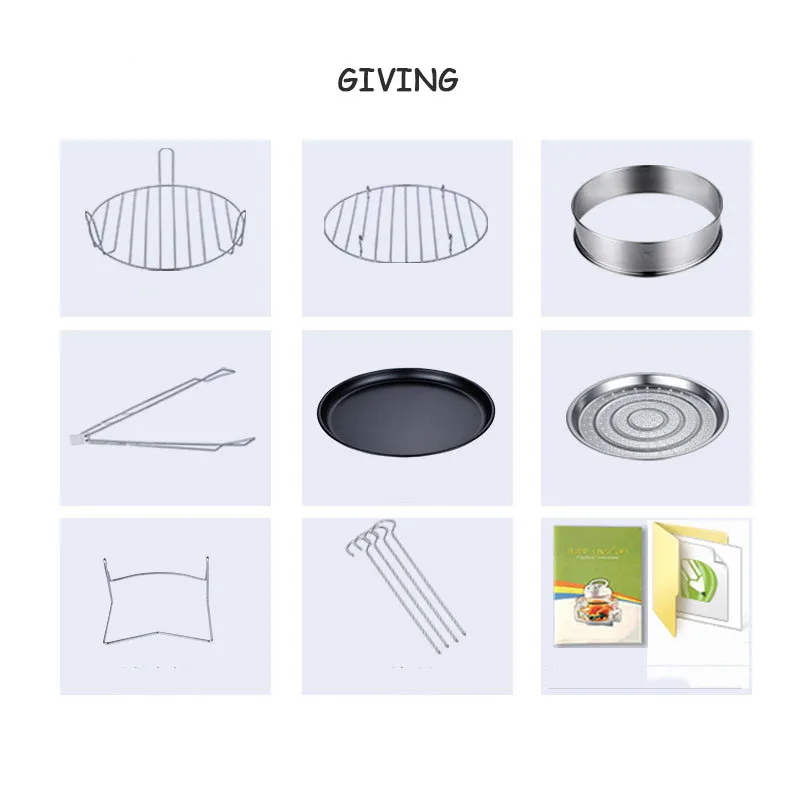 US $141.51 17 Liters Of Household Multifunctional Air Fryer Oven Large Capacity Air Furnace Without Oil Light Waves D309