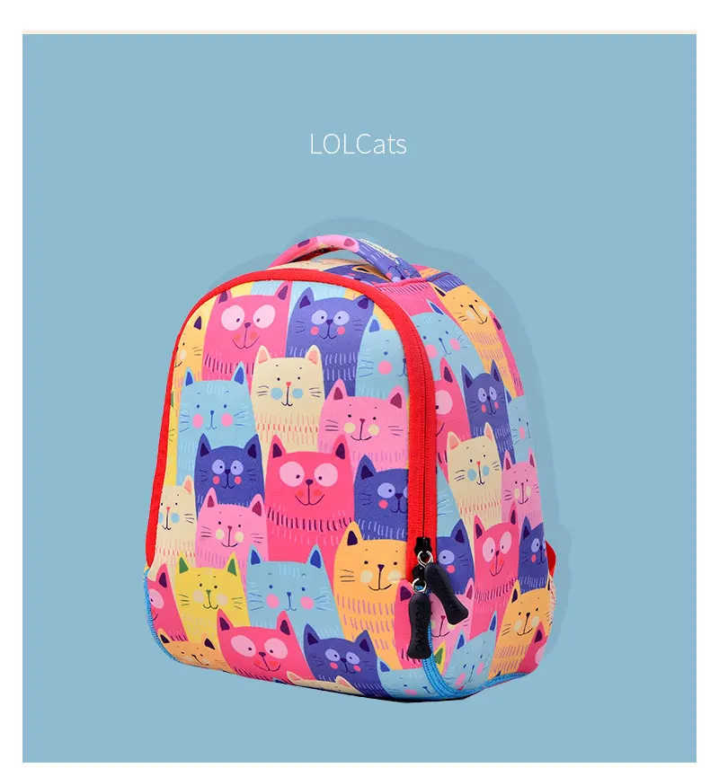 Качественные водонепроницаемые школьные сумки для кошек, крутые монстры, Детский рюкзак, Мультяшные животные, детские школьные ранцы для мальчиков, сумка для малышей