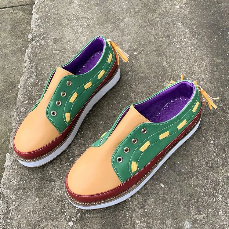 

New Women Shoes Muffin Heavy-bottomed Platform Shoes Women Flats Creepers Women Casual Shoes Zapatos De Mujer big size 43 A35-90
