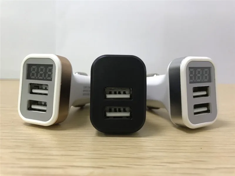 Dual USB Port LED Display Cigarette lighter Car Charger (12)