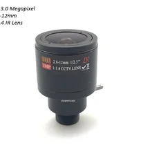 HD 3,0 мегапиксельная фиксированная диафрагма M12 HD 2,8-12 мм варифокальный CCTV IR HD объектив 1/2. " F1: 1,4 ручная фокусировка угол обзора 90~ 28 градусов