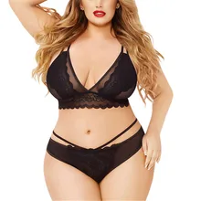 3XL/4XL/5XL размера плюс, комплект сексуального белья, кружевной прозрачный бюстгальтер с вышивкой+ сексуальные бесшовные трусики, женское нижнее белье, Женский комплект с бюстгальтером