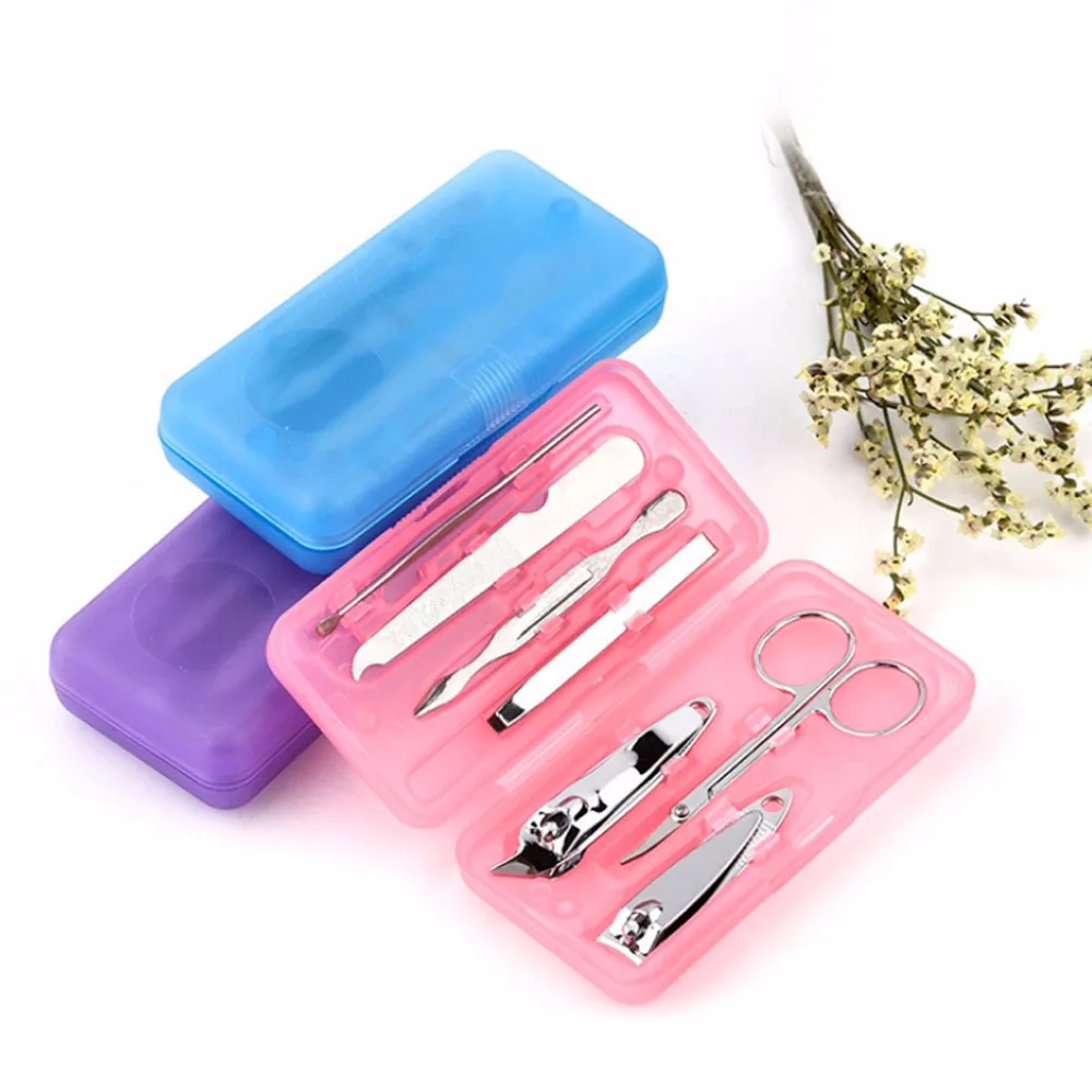 MAANGE 7 PCS Professional Pedicure Manicure Set Nail Clippers Trimmers Cleaner Cuticle Grooming