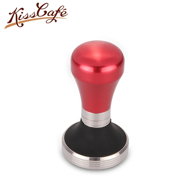 Special Price 304 Stainless Steel Silicone Base Aluminum Handle Tamper Coffee Powder Hammer 51/53/57/57.5/58mm Customized Coffee Accessories