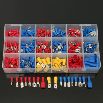 

Best 330pcs 18 Kinds Assorted Full Insulated Fork U-type Set Terminals Connectors Assortment Kit Electrical Crimp Spade Ring
