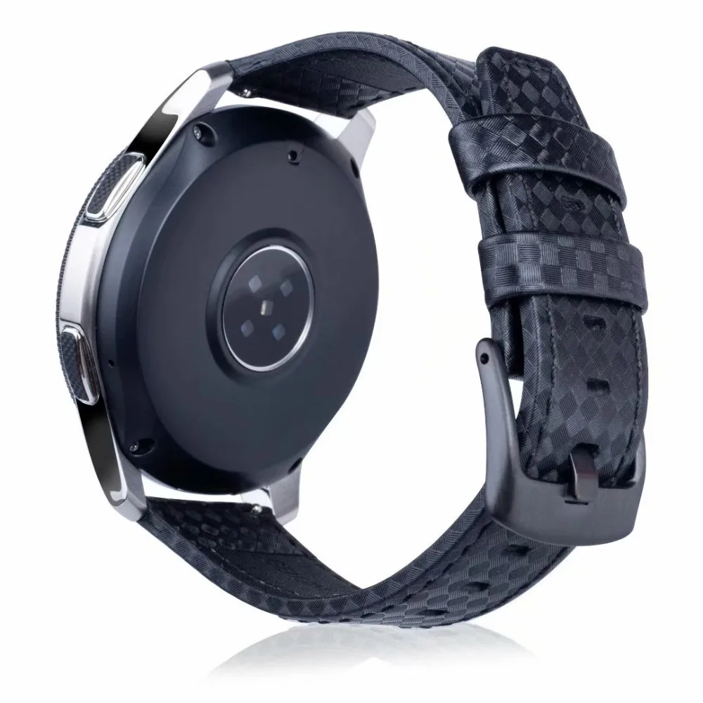 

Carbon Fibre Genuine Leather Loop for Samsung Galaxy Gear S3 22mm Bracelet Strap for Galaxy Watch 46mm Huawei Watch 2 gt