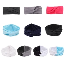1 шт. Мягкая повязка на голову завязанные повязки для головы влагоотводящие головные уборы тюрбан дышащий эластичный Йога Крест